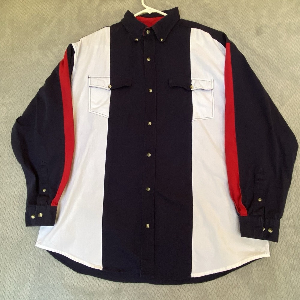 Texas Western Shirt Mens 2XL Long Sleeve Button Authentic Dry Goods Cotton Twill
